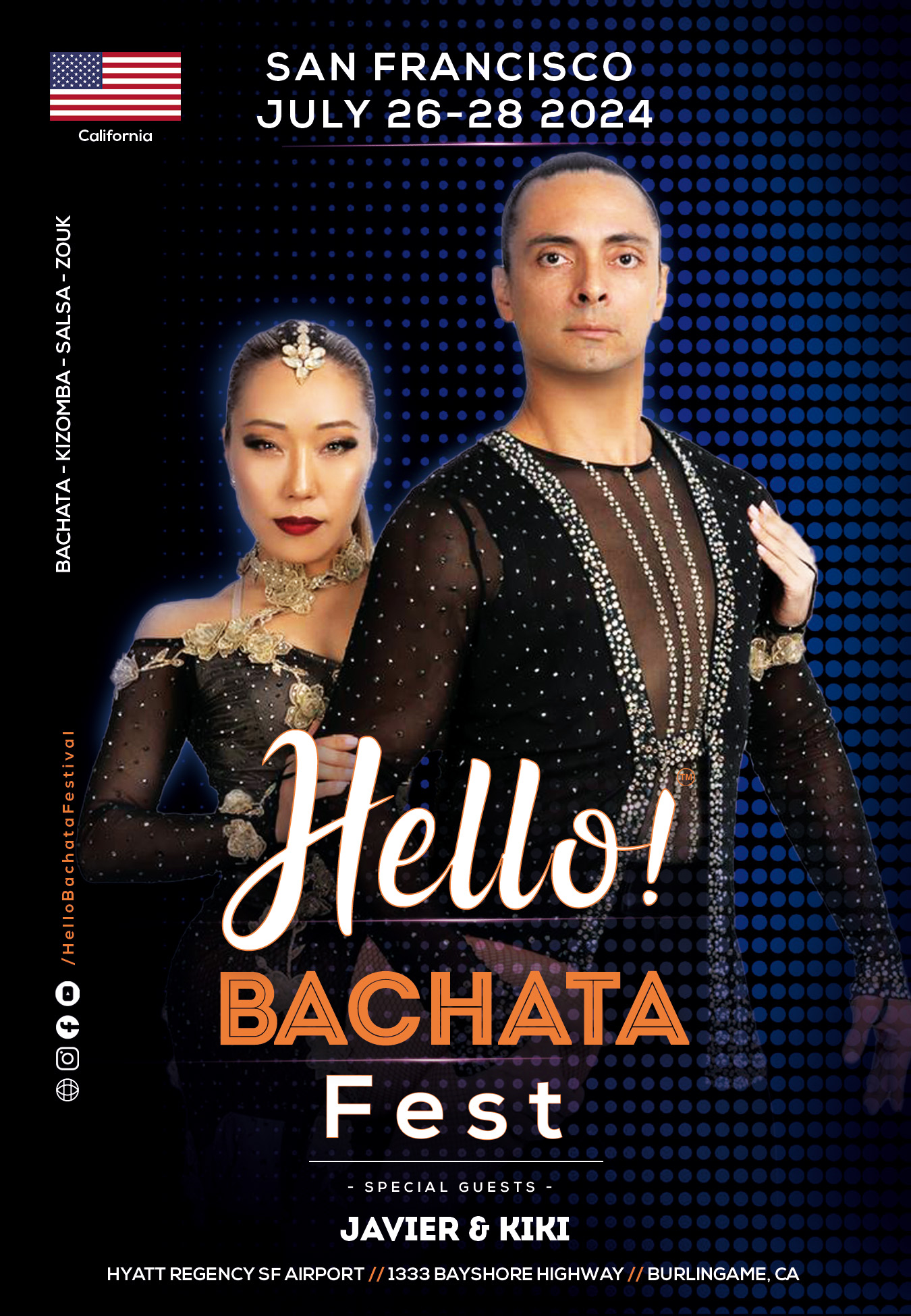 Hello! Bachata Dance Fest - Javier and Kiki - Los Angeles - Bachata