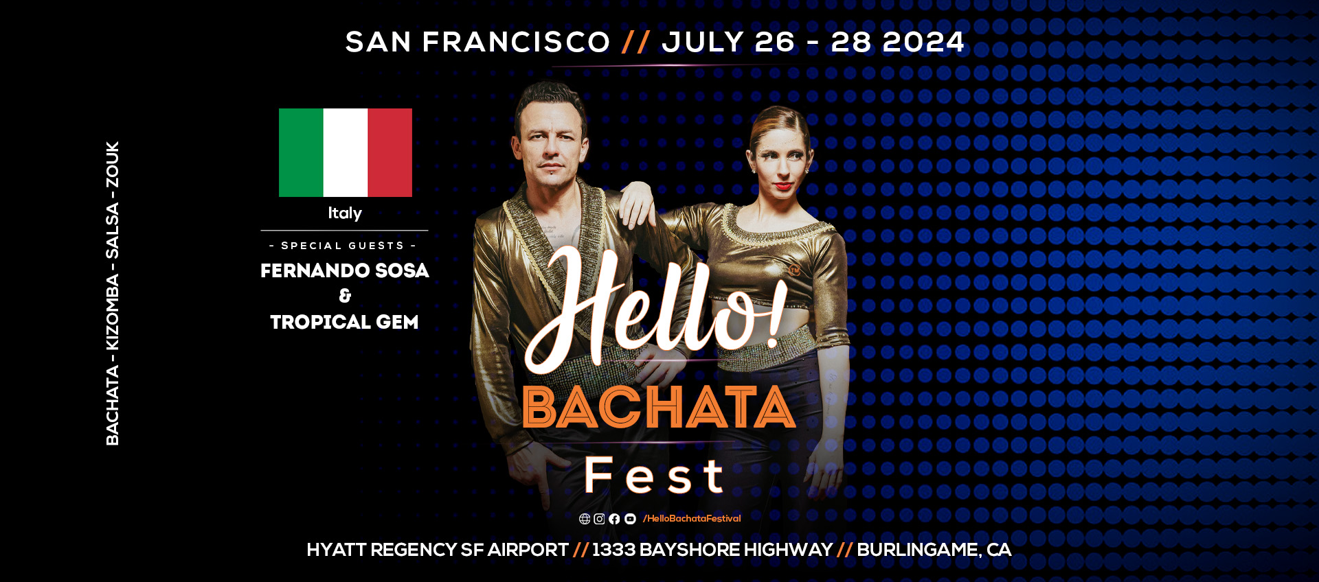 Hello! Bachata Fest - Fernando Sosa and Tropical Gem - Salsa - Italy - Mambo