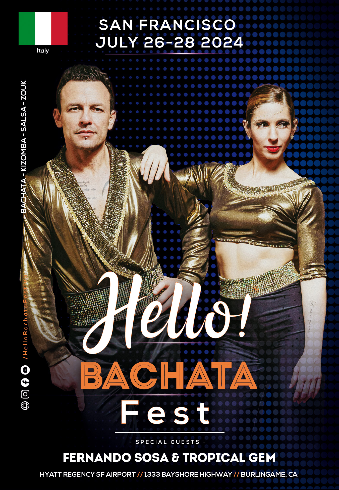 Hello! Bachata Fest - Fernando Sosa and Tropical Gem - Salsa - Italy - Mambo