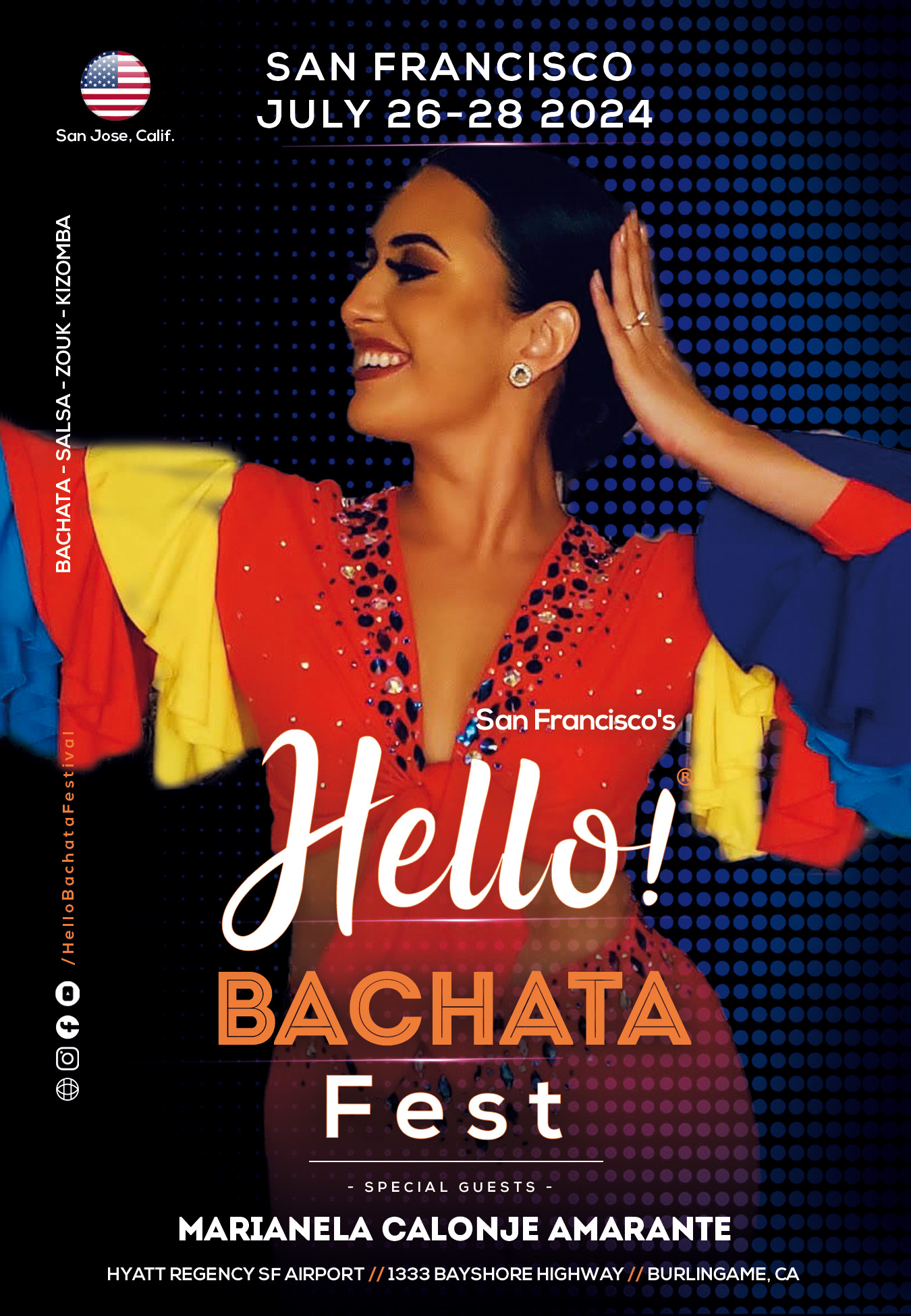 Hello Bachata Fest - Marianela Calonje Amarante - Salsa - Volare Studios - San Jose