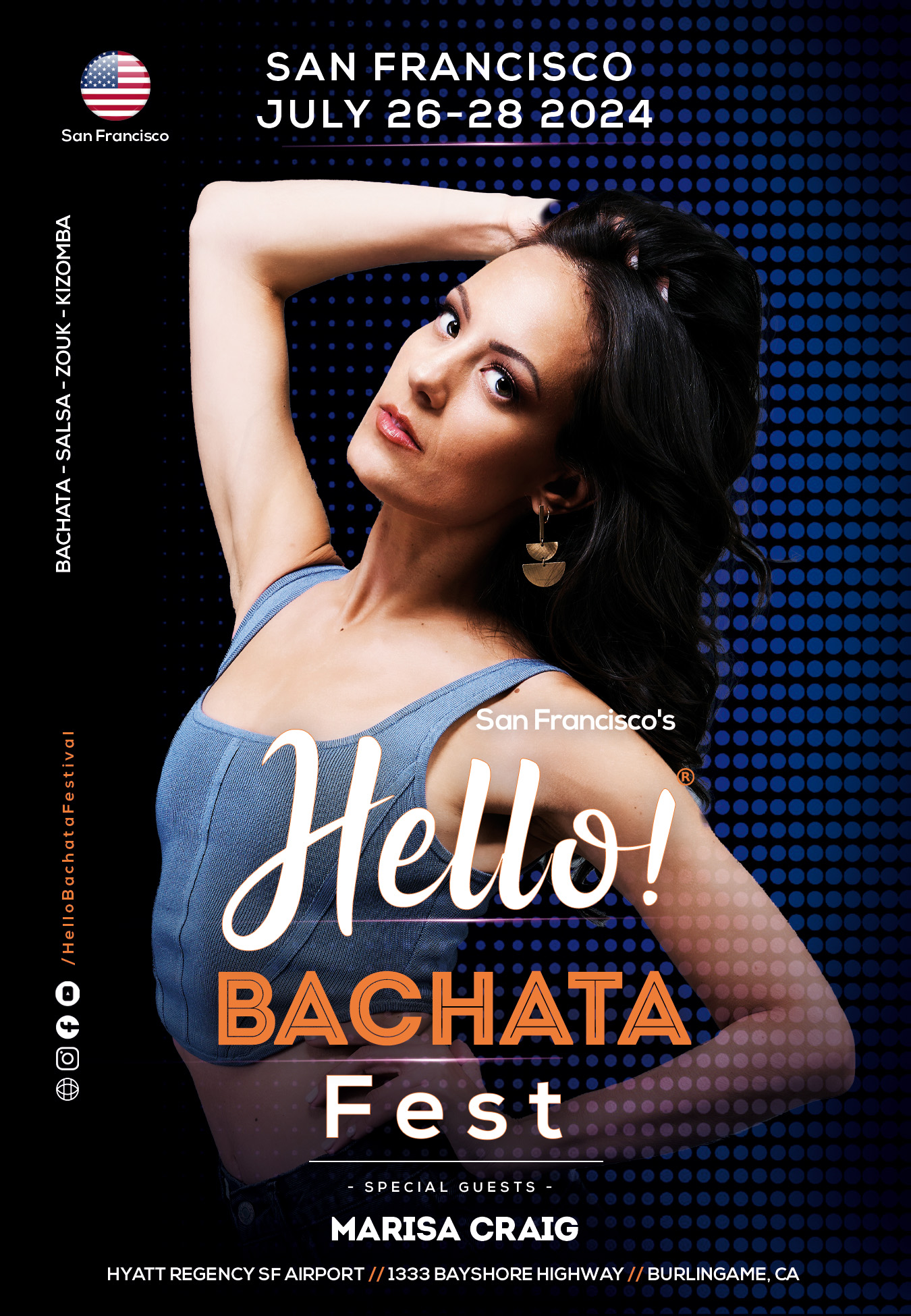 Hello Bachata Fest - Marisa Craig - Karel Flores San Francisco - Salsa 