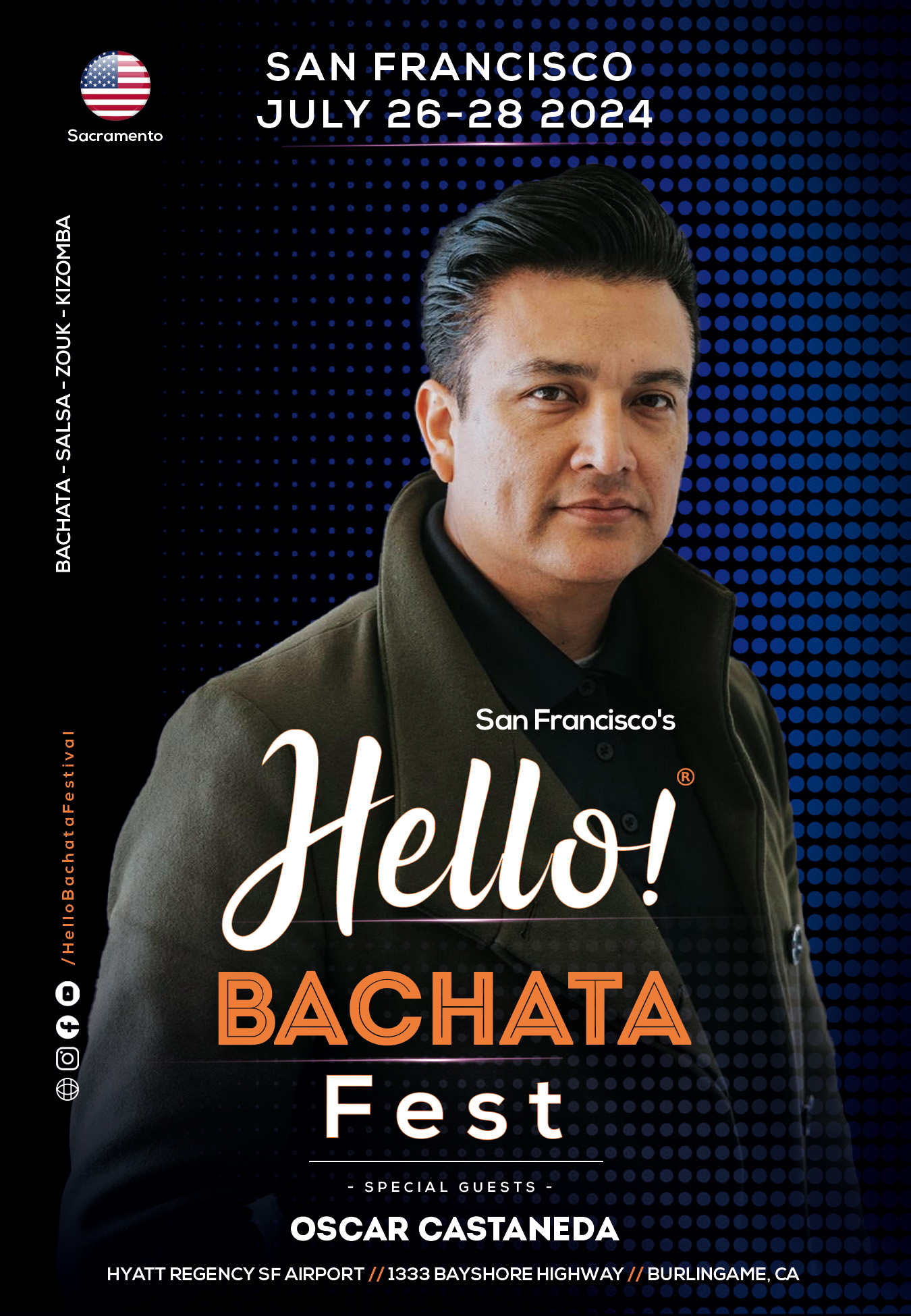 Hello Bachata Fest - Sacramento - Oscar Castaneda - Del Campo Dance